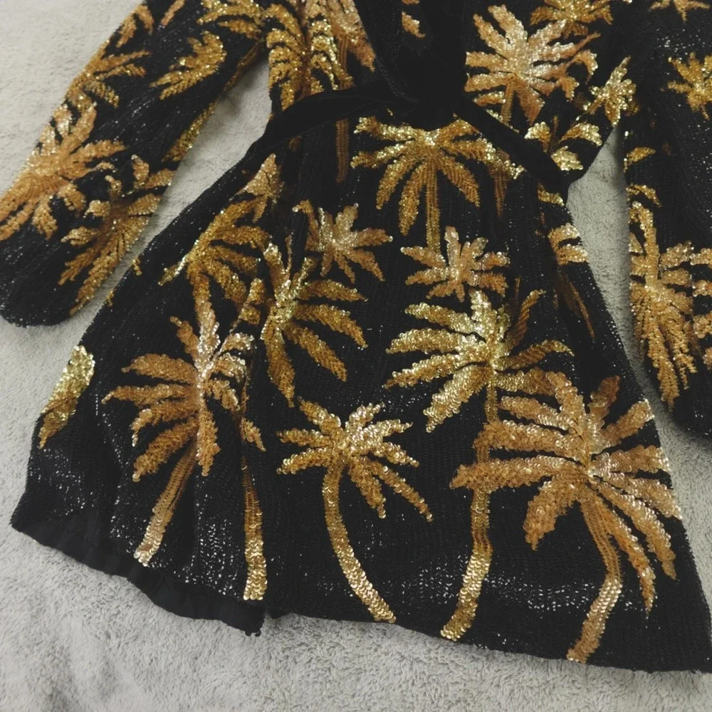 Retrofete Dress Gabrielle‎ Sequin Palm Robe